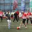 Laga pembukaan olahraga Turnamen Piala Bupati Bekasi, Tim Forkopimda berkesempatan tanding melawan Tim Futsal DPRD Kabupaten Bekasi, pada Turnamen Futsal Piala Bupati Bekasi 2025, di Deltamas Sport Center, Cikarang Pusat, Jumat (08/08/2025).