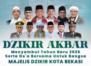 Agenda Dzikir Akbar akan digelar Pemerintah Kota Bekasi dalam menyambut tahun baru 2026.