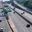 Kondisi Lalu lintas Jalan Tol Layang MBZ pada momen libur Nataru.