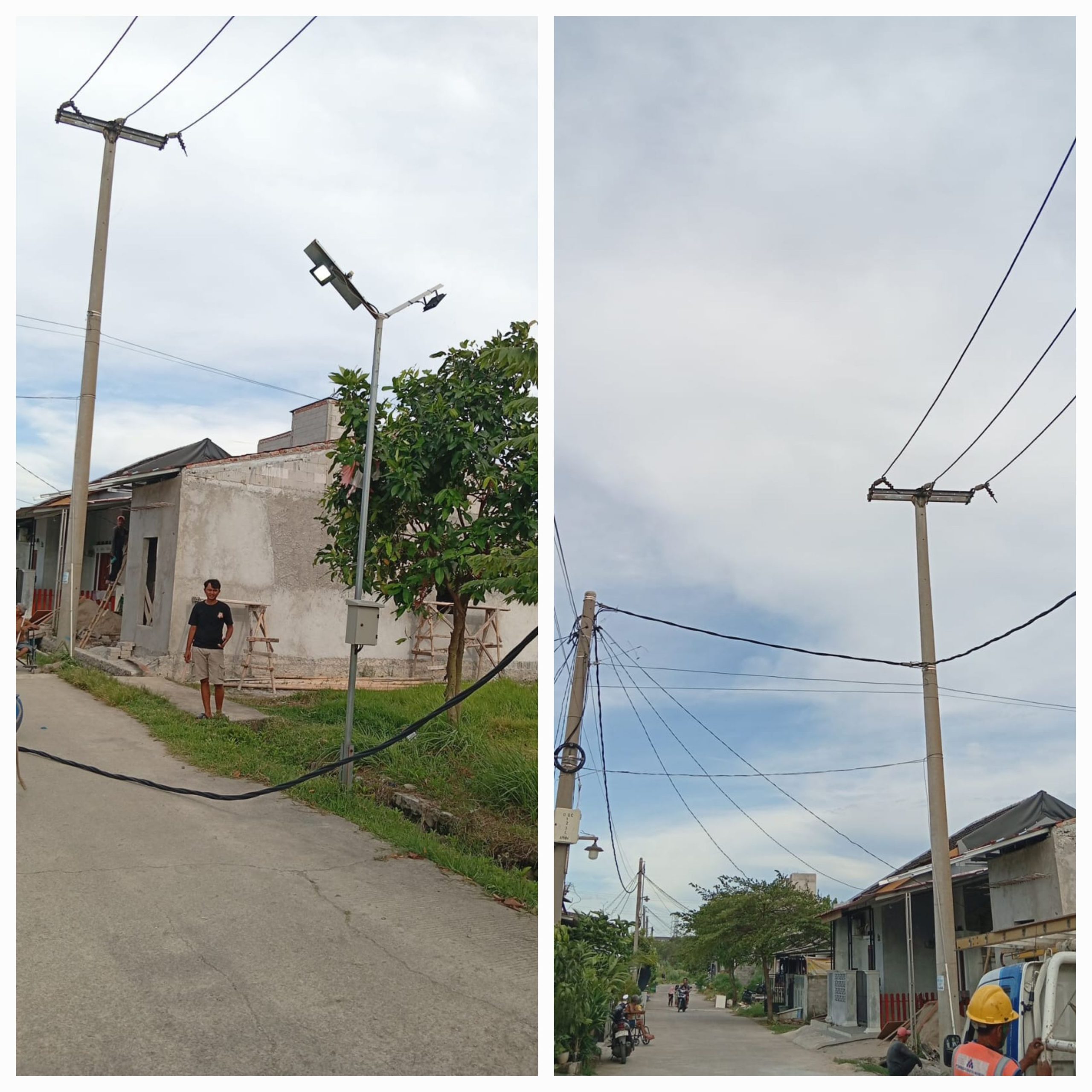 Tim PLN Babelan saat melakukan penanganan