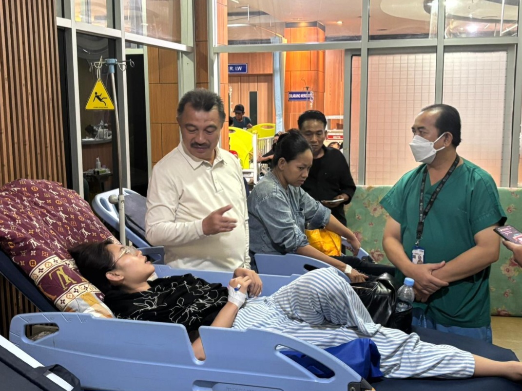 Wawali Harris Bobihoe jenguk para korban di RSUD CAM