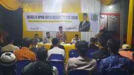 H. Edi saat pemaparan Reses di wilayah Jatikarya
