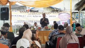 A. Syafei saat pemaparan Reses di wilayah kayuringin