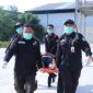 UPTD PSC 119 Dinas Kesehatan Kabupaten Bekasi menggelar simulasi bencana massal korban kecelakaan lalu lintas.