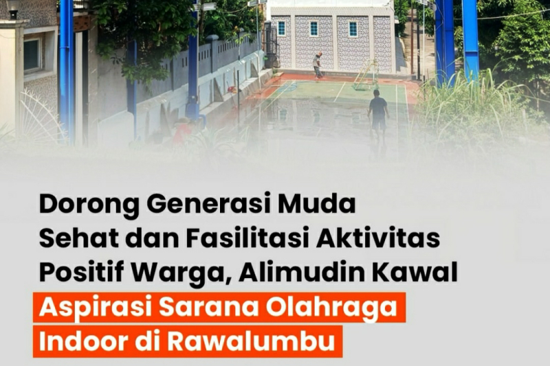 Kawal Aspirasi Warga, Alimudin Realisasikan Lapangan Indoor di Rawalumbu