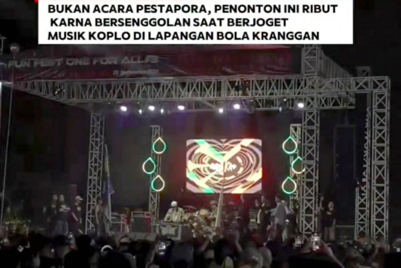 Ricuh di Acara Musik Koplo Stadion Mini Jatisampurna, Penonton Baku Hantam hingga Lewati Tengah Malam